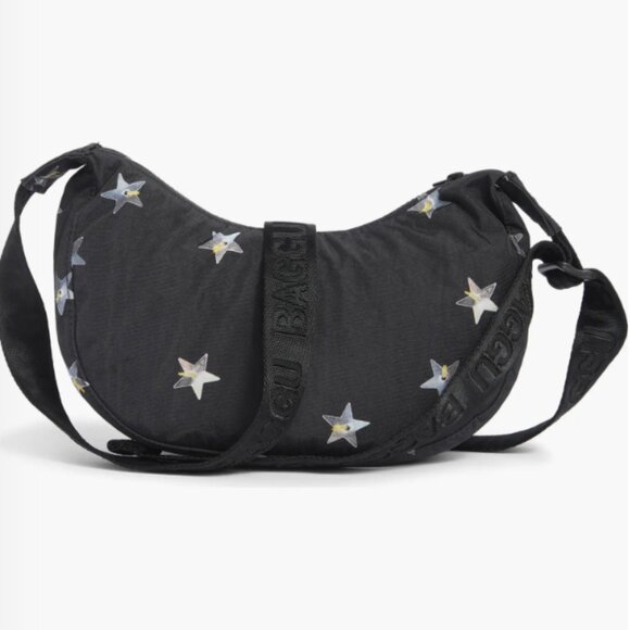 BAGGU Handbags - BAGGU Small Recycled Nylon Crescent Bag Stars NWT